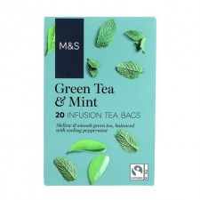 Marks and Spencer Green Tea and Mint 20 Teabags 