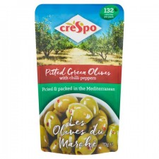 Crespo Green Olives with Chilli Pepper 70g