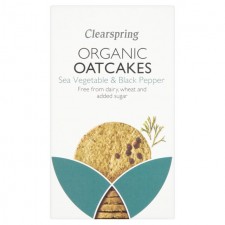 Clearspring Organic Oatcakes Sea Vegetable and Black Pepper 200g