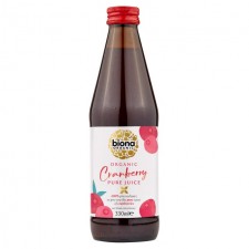 Biona Organic Pure Cranberry Super Juice 330ml Bottle