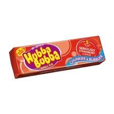 Retail Pack Hubba Bubba Seriously Strawberry 5 piece 20 pack