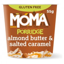 Moma Dairy Free and Gluten Free Almond Butter And Salted Caramel Porridge 55g