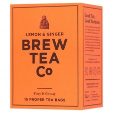 Brew Tea Co Lemon and Ginger Tea 15 Teabags