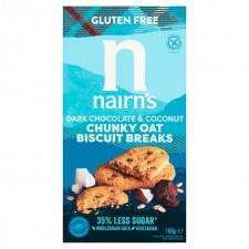 Nairns Gluten Free Chunky Oats Dark Chocolate and Coconut Breakfast Biscuit 160g