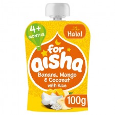 For Aisha Banana Mango and Coconut with Rice 4 Month 100G