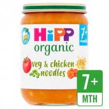 Hipp 7 Month Organic Vegetables with Noodles And Chicken 190g