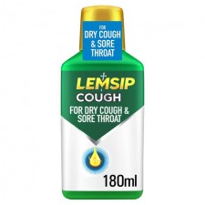 Lemsip Cough Liquid Dry Cough and Sore Throat 180ml