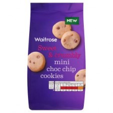 Waitrose Mini Milk Choc Chip Cookies 100g
