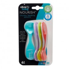 Vital Baby Chunky Feeding Spoons 6M+ 4 Pack