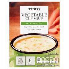 Tesco Vegetable with Croutons Soup In A Mug 5 Sachets 115g