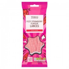 Tesco Strawberry Flavour Fizzy Lances 75g