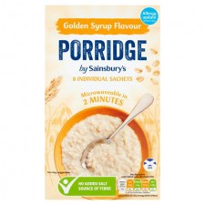 Sainsburys Golden Syrup Porridge 8 Sachets