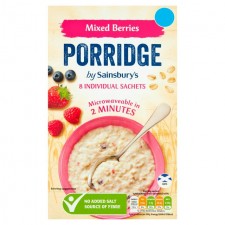 Sainsburys Mixed Berries Porridge 8 Sachets