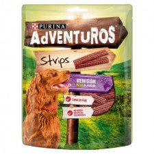 Adventuros Strips Venison Flavour Dog Treat 90g