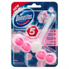 Domestos Power 5 Pink Magnolia Toilet Rim Block