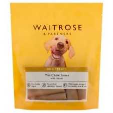 Waitrose Mini Chew Bones with Chicken Dog Treats 200g