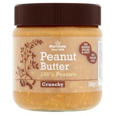 Morrisons 100% Crunchy Peanut Butter 340g