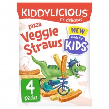 Kiddylicious Pizza Veggie Straws 4 x 12g 