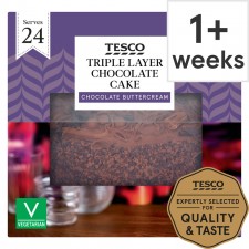 Tesco Triple Layer Chocolate Cake Each 24 Servings