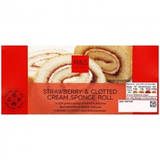Marks and Spencer Strawberry and Clotted Cream Sponge Roll 245g