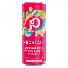 Britvic J2O Mocktails Strawberry and Orange Blossom Mojito 250Ml