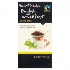 Lichfields Fairtrade English Breakfast 20 Tea Bags