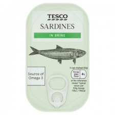 Tesco Sardines In Brine 120g