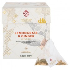 East India Co Lemongrass and Ginger Infusion Tea 10 Pyramid Sachets