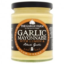 The Garlic Farm Mayonnaise with Lemon and Black Garlic 240g 