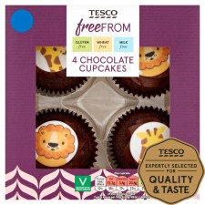 Tesco Free From Chocolate Cupcakes 4 Pack