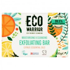 Eco Warrior Moisturising and Cleansing Exfoliating Bar Citrus 100g