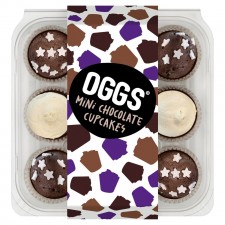 Oggs Plant Based Mini Chocolate Cupcakes 9 Pack 180g