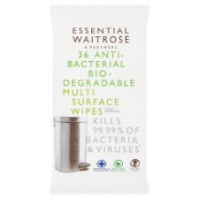 Waitrose Essential Antibacterial Multi Surface Wipes 36 per pack