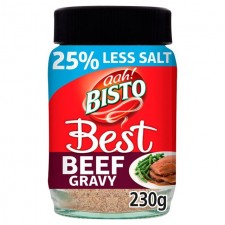 Bisto Best Beef Reduced Salt Gravy Granules 230g glass jar