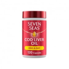 Seven Seas Cod Liver Oil One A Day Omega 3 Fish Oil and Vitamin D 120 Caps