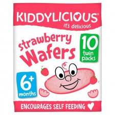 Kiddylicious Strawberry Wafers 10 x 4g