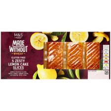 Marks and Spencer Made Without Wheat Zesty Lemon Cake Slices 5 Pack