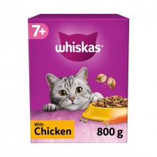 Whiskas Complete Dry Cat Food Senior with Chicken 800g