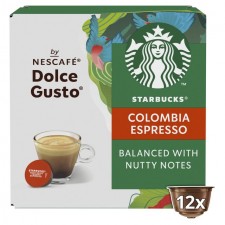 Starbucks Medium Colombia By Nescafe Dolce Gusto Pods 12 per pack