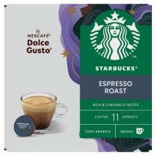 Starbucks Dark Espresso Roast By Nescafe Dolce Gusto Pods 12 per pack