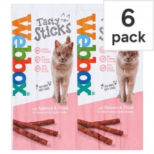 Webbox Cats Delight Salmon and Trout Tasty Sticks 6 Pack