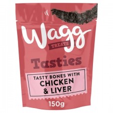 Wagg Tasty Bones Treats with Chicken And Liver 150g