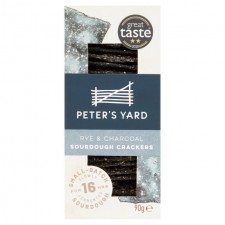 Peters Yard Sourdough Crispbread Charcoal and Rye 90g