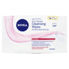 Nivea Daily Essentials Cleansing Wipes Dry Sensitive 25s