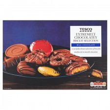 Tesco Extremely Chocolately Biscuit Selection Milk Chocolate 400G