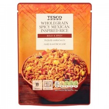 Tesco Microwave Wholegrain Spicy Mexican Style Brown Rice 250G