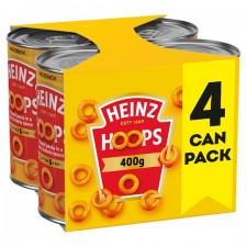 Heinz Spaghetti Hoops In Tomato Sauce 4 x 400g