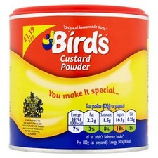 Retail Pack Birds Custard Powder Original Flavoured 250g Drum x6