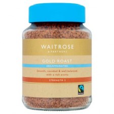 Waitrose Gold Roast Decaffeinated Instant Coffee 100g