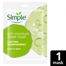 Simple Kind To Skin Rich Moisture Sheet Mask 21Ml